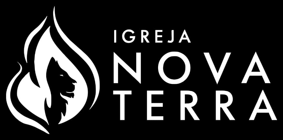 Igreja Nova Terra — ícone de leão e chama com o nome da igreja