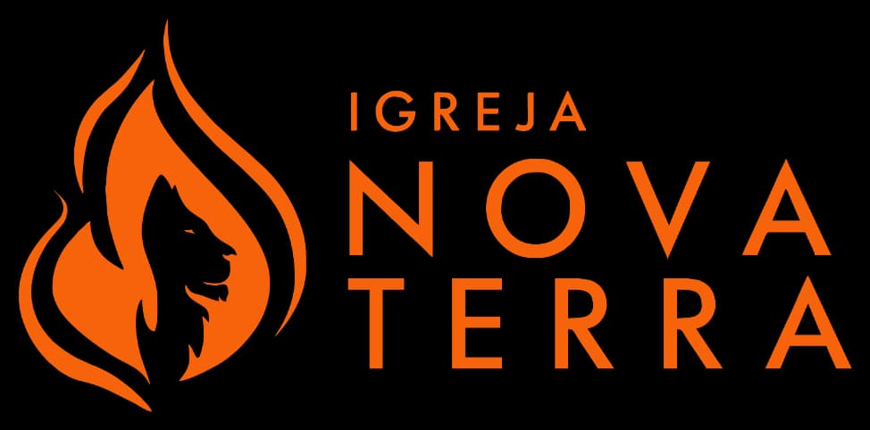 Igreja Nova Terra — ícone de leão e chama com o nome da igreja